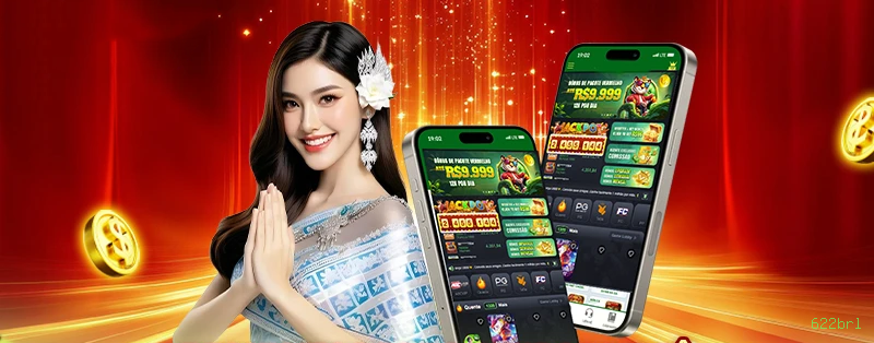 Aplicativo móvel 622brl para iOS e Android